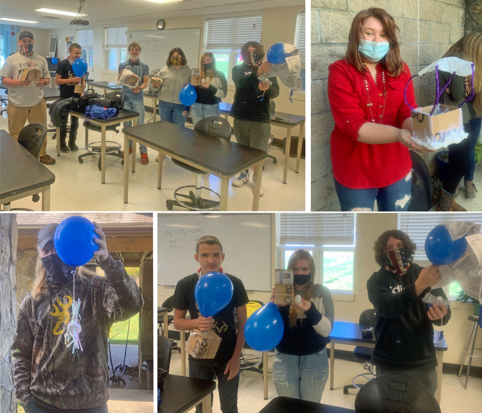 Physical science class performs 'eggs'-periments